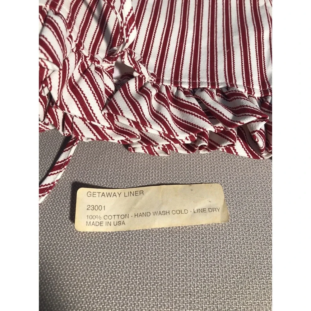 Longaberger Basket Getaway Liner Sweetheart Remebrance 23001 Pinstripe Handles